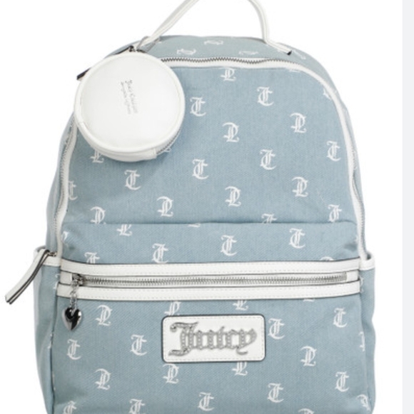 Juicy Couture Handbags - Juicy Couture Denim Backpack with Logo Print
